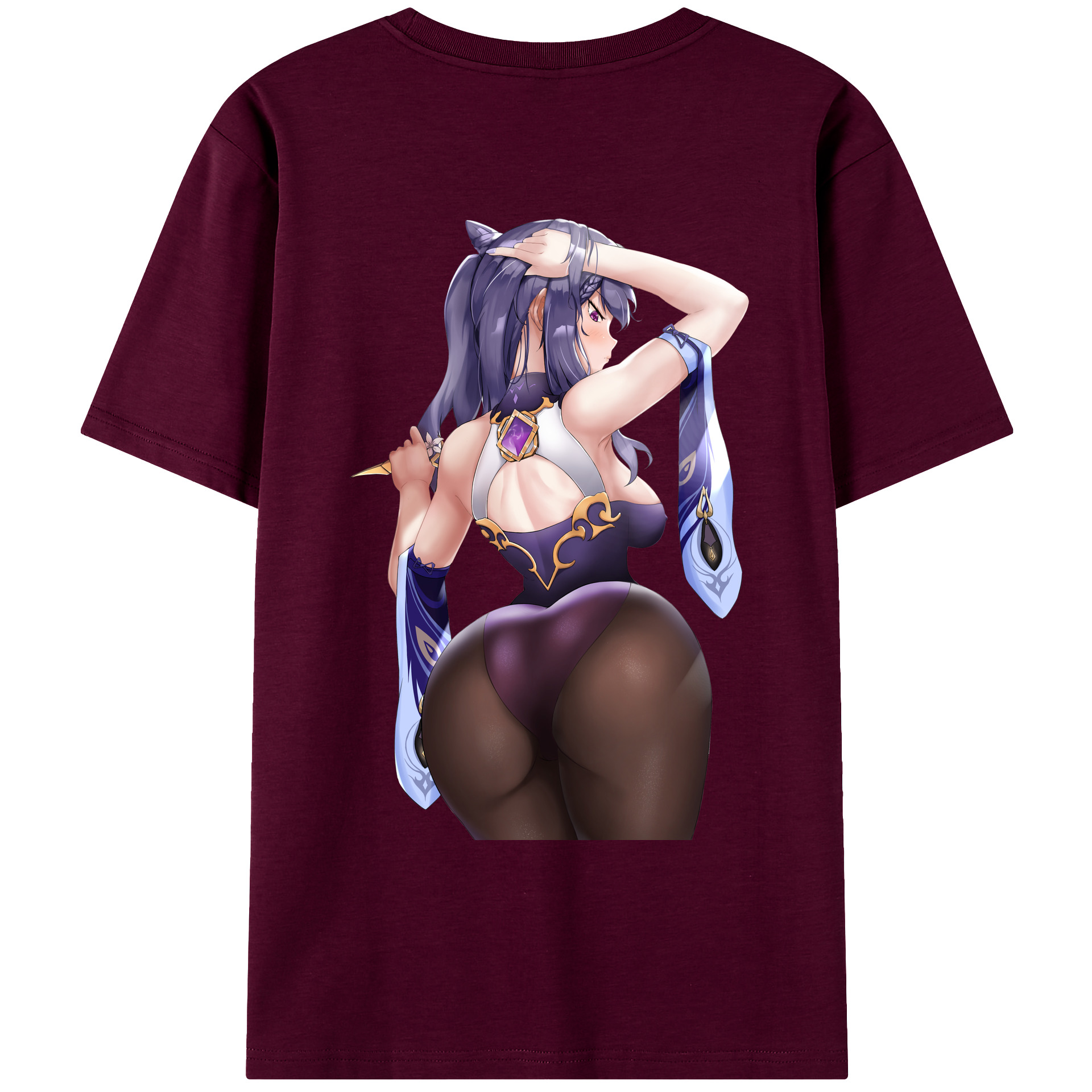 げんし神 刻晴 こくせい genshin Kokusei レディース半袖Tシャツ(バックプリント)